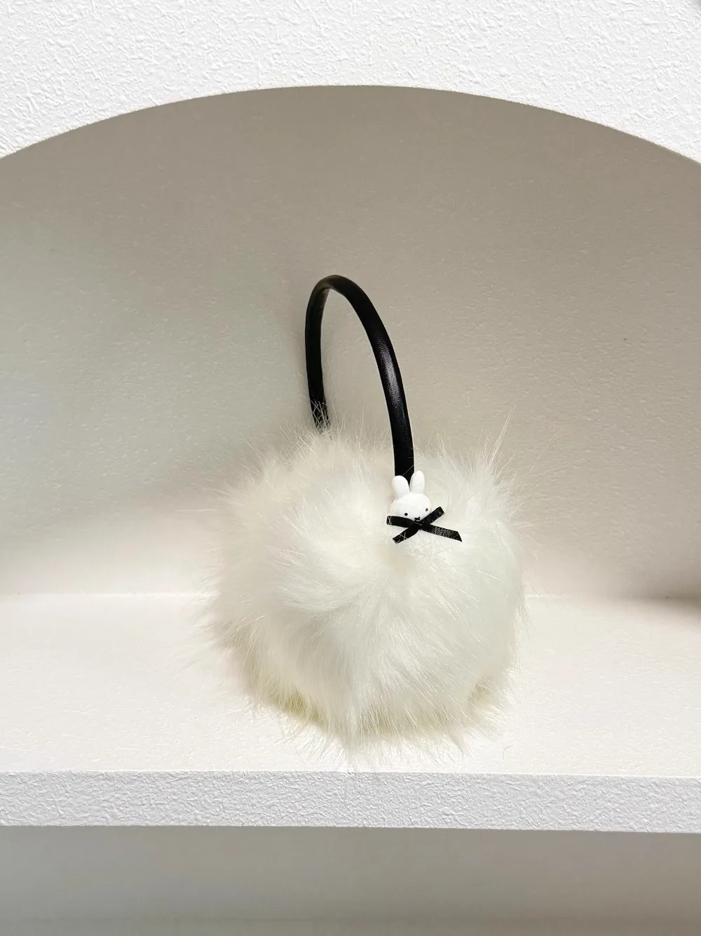 

Cute Miffy Rabbit Long Hair Warm Earmuffs Cycling Protection Winter Ear Protection Windproof Warmth Cold Resistant Good Look