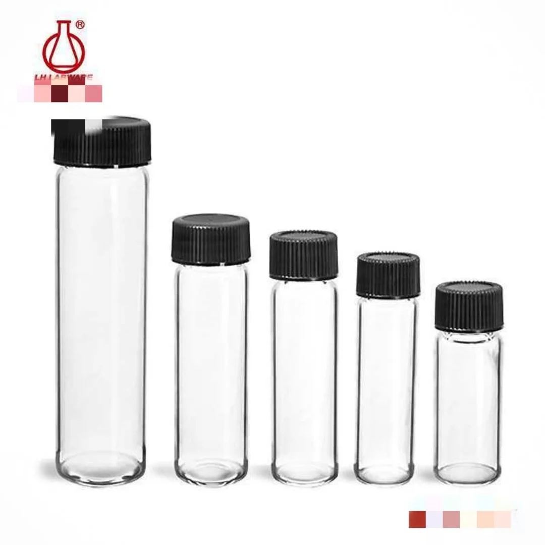 Transparent Glass Sample Bottle 3/4/5/8/10/15/20/30/40ml Serum Bottle Penicillin Bottle LH-333