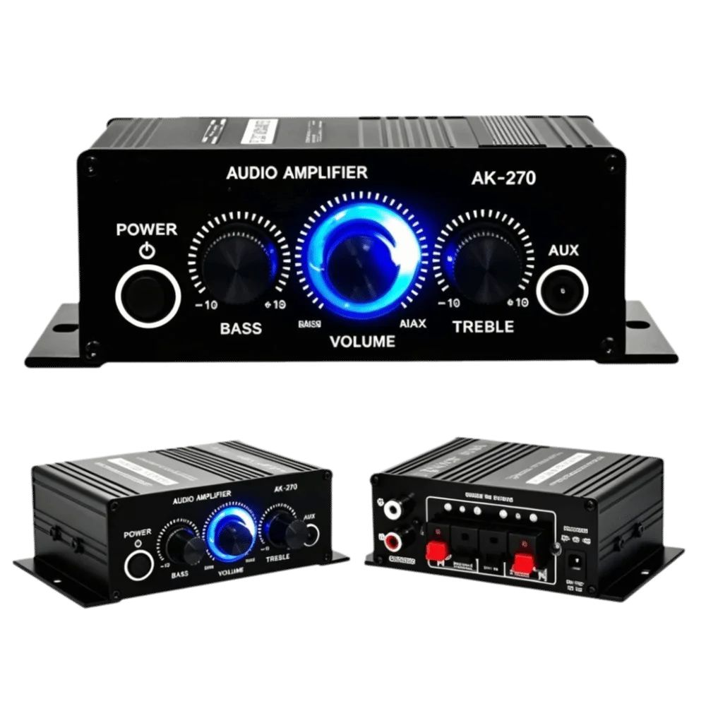 1pcs Efficient 12V Power Mini Stereo Amplifier HiFi Sound Small Size Power Amplifier System Sound Amp Receiver Home Use
