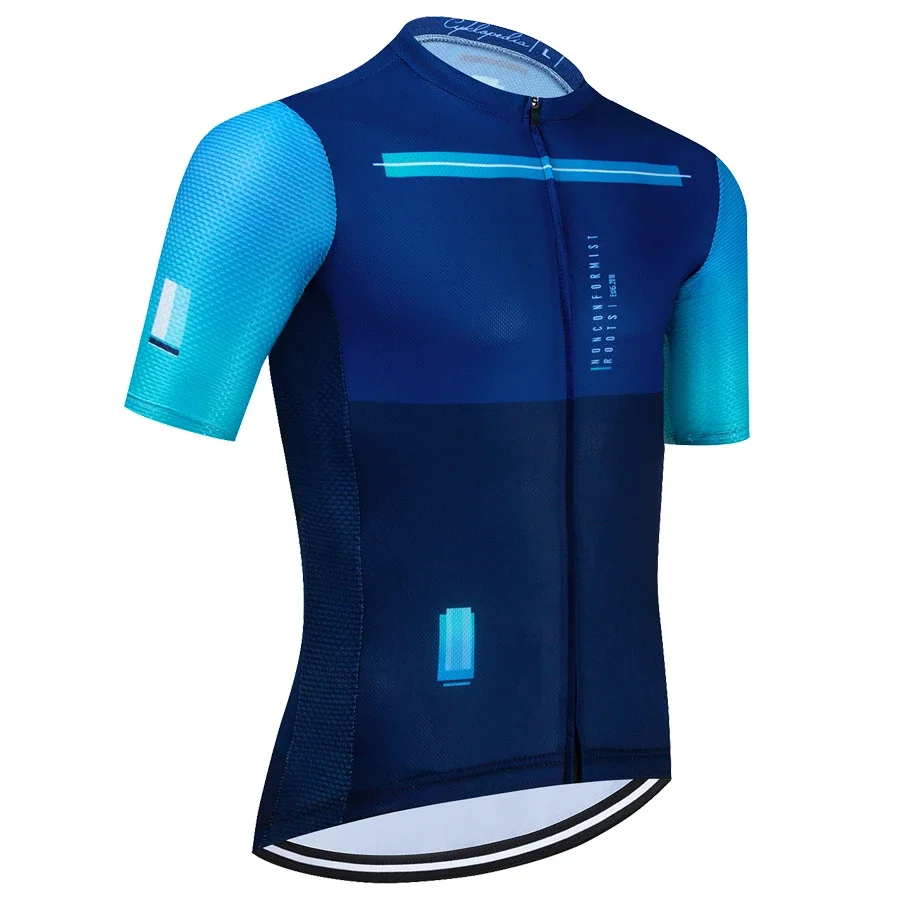 2024 New Summer Men's Bicycle Short Sleeved Sweatshirt, Breathable Outdoor Mountain Bike Riding Suit