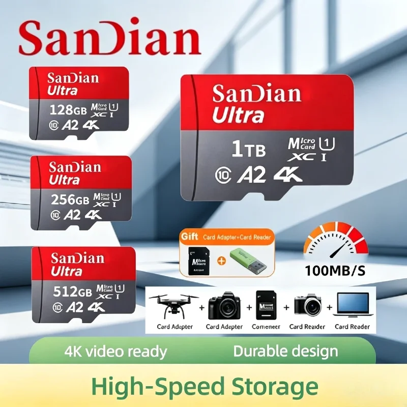 

Original Stable Micro TF SD Card 128GB 256GB Class 10 High Speed Memory Card for Multimedia Devices Phone Camera MP3