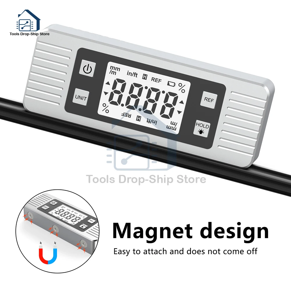 Digital Spirit level Bubble Magnetic Electric Level 360 degree Angle Finder Protractor Inclinometer Horizontal Scale Ruler