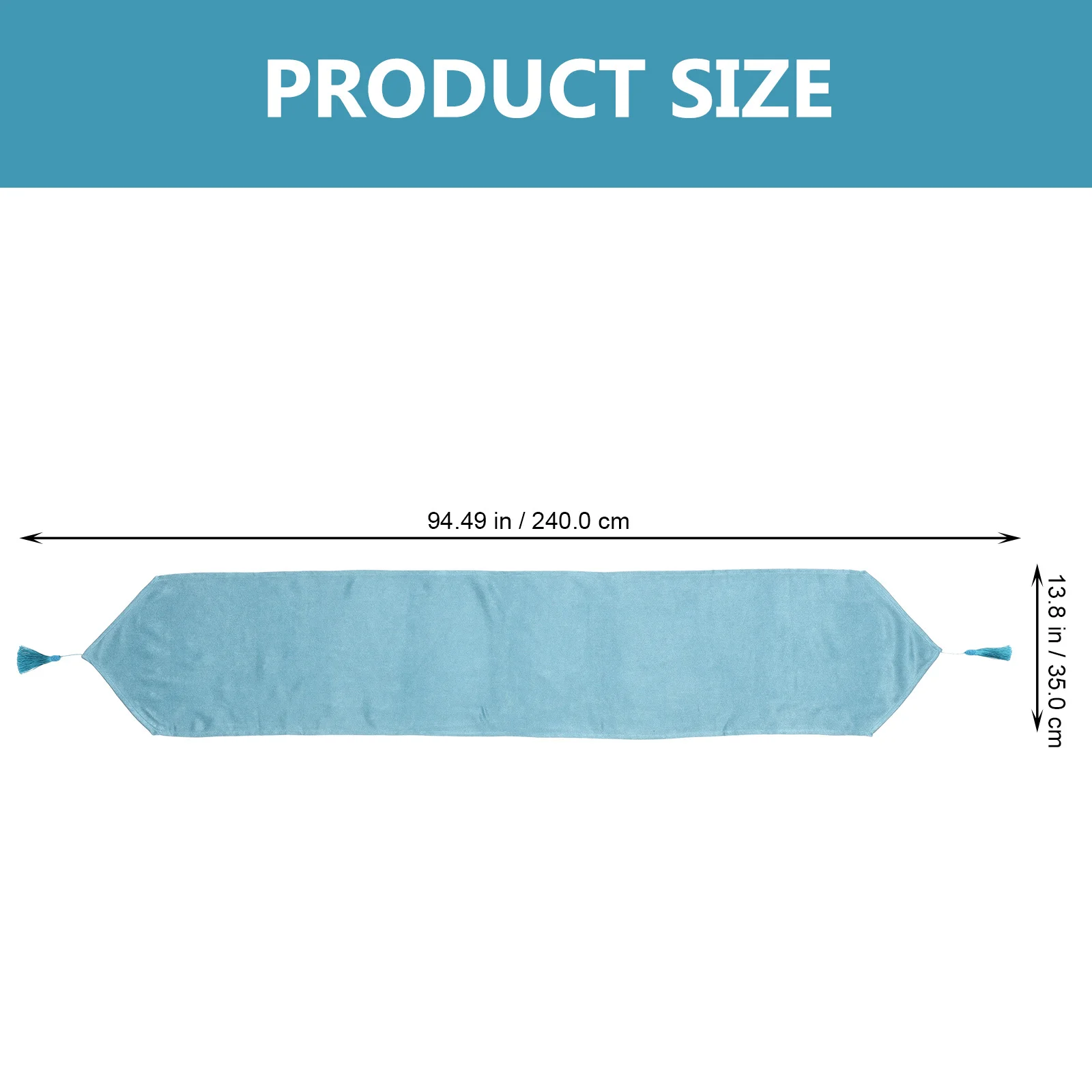 

BIUDECO Table Runner Satin Style Cotton Linen for Dining Room Wedding Party Decor Tassel Decoration