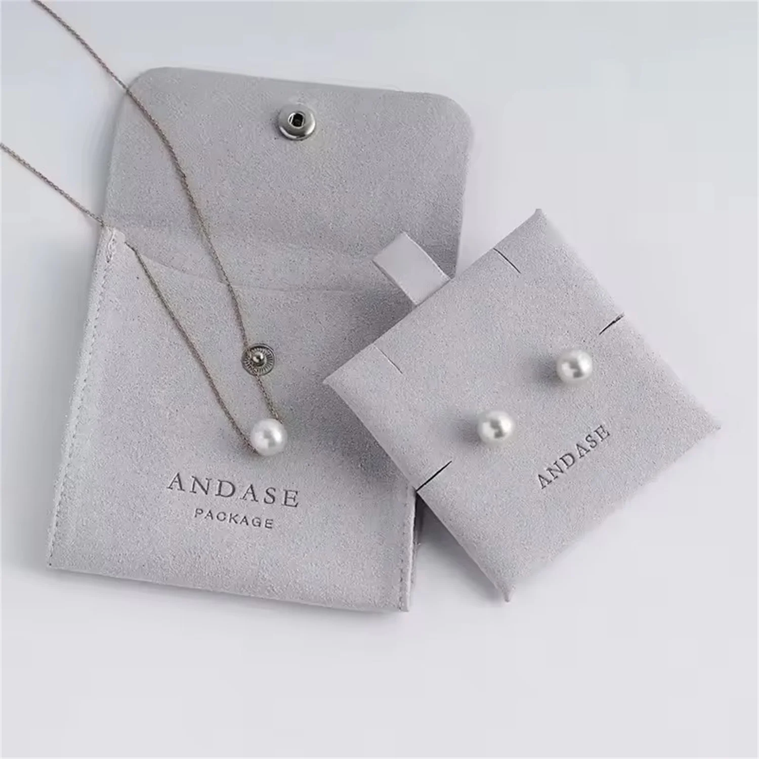 50Pcs/Lot button microfiber Bag Jute Gift Bags Multi Size Jewelry Packaging Wedding Bags with Candy Bag display Custom Logo