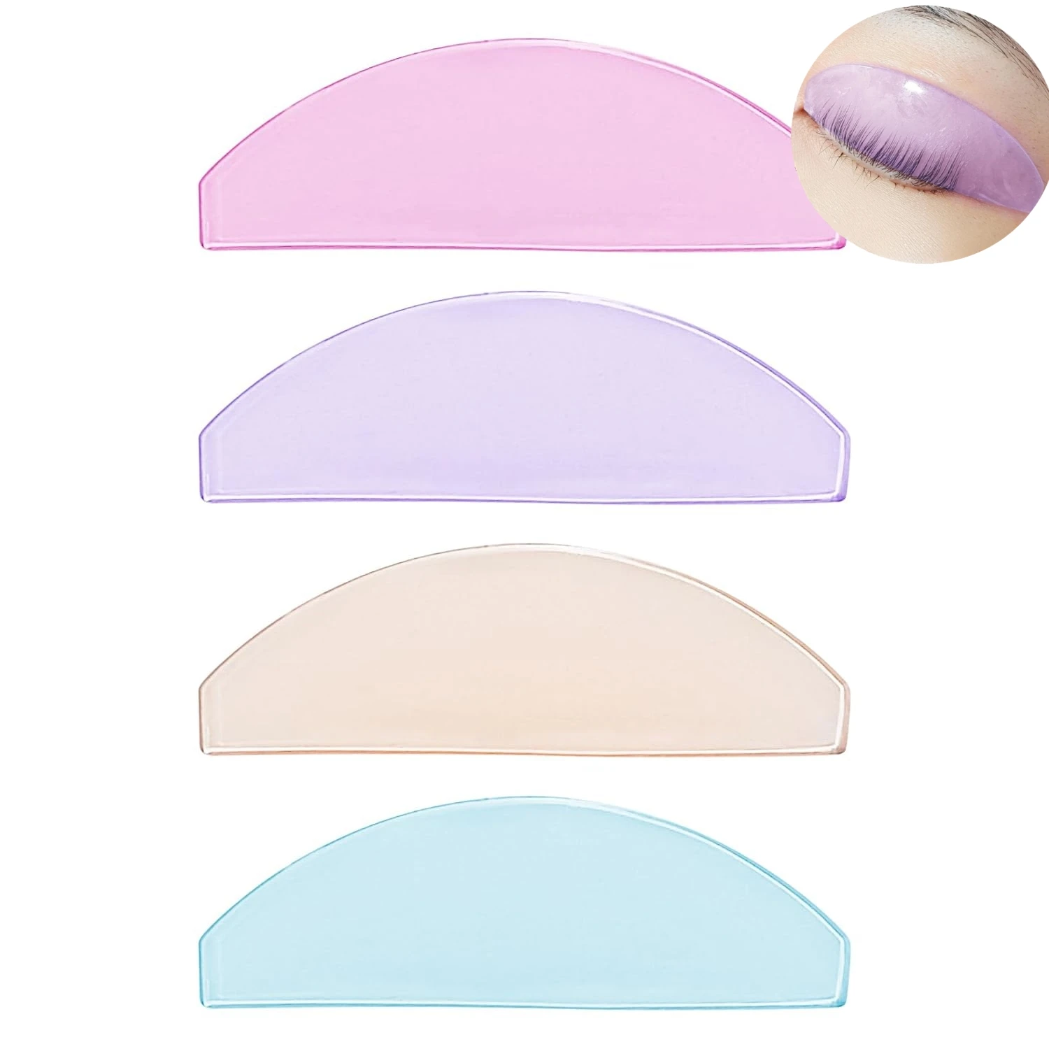 Lomansa Lash Lift Pads, flach, klebrig und ultradünn, nur für Wimperndauerwelle, Stufe 1, Augenklappen oder Wimpernband, Wimpernlifting-Werkzeug