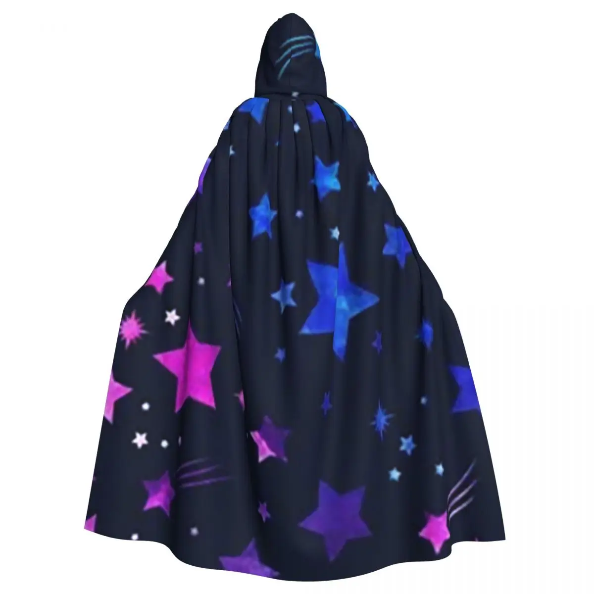 

Space Galaxy Constellation Zodiac Star Long Hooded Cloak Witch Medieval Costume Cosplay Cape HalloweenParty Adult Unisex