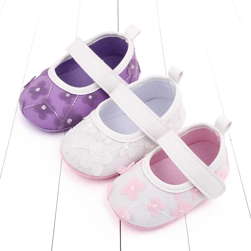 2025 New Style Spring And Autumn Baby Girls First Walking Indoor Outdoor Toddler Shoes Three Colors Comfortable Sole For 0-18M