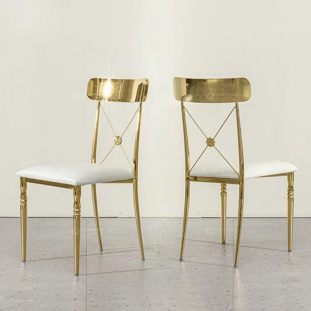 كرسي طعام للولائم في الفنادق، كرسي زفاف من الخيزران الذهبي ومسند ظهر للمطاعم #2