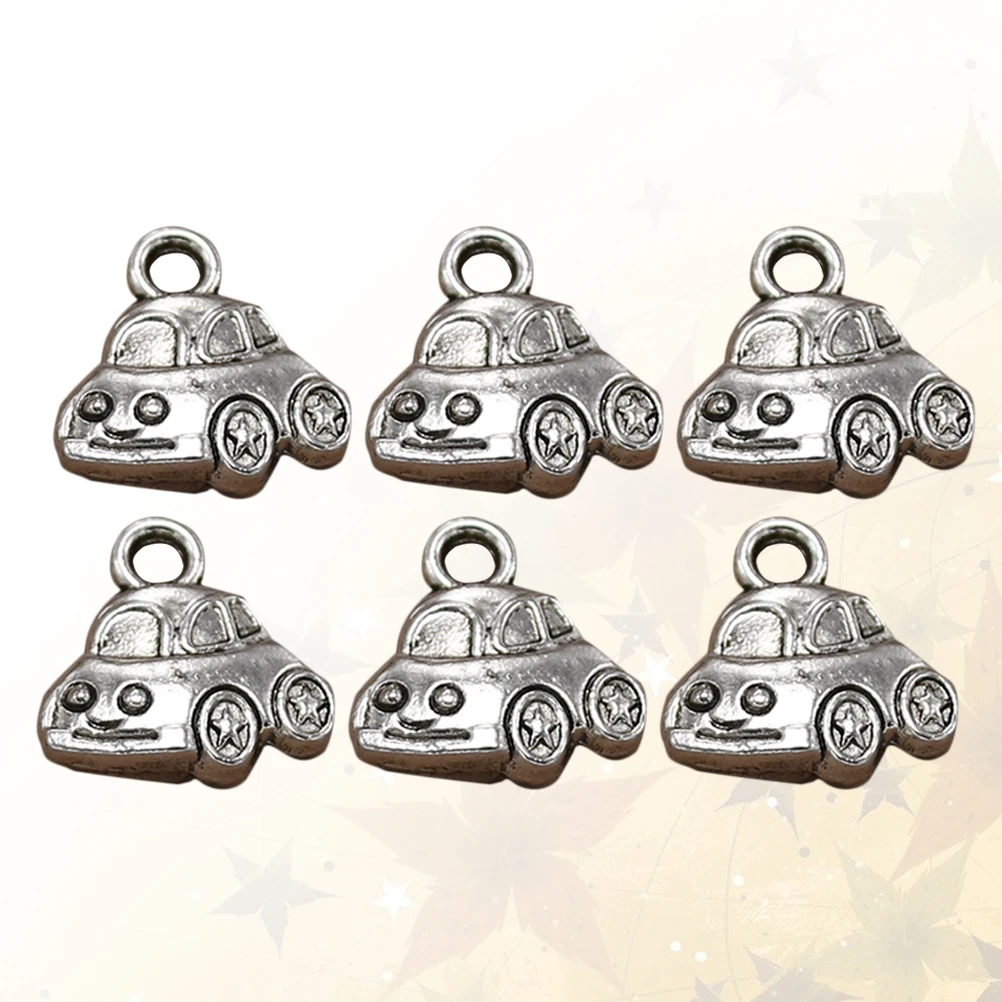 

20 Pcs Car Pendant Alloy Charm Jewelry Making Pendants Ancient Silver DIY Charms