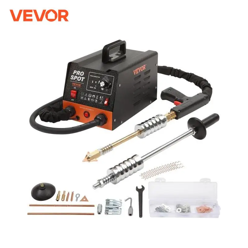 VEVOR สตั๊ดเครื่องเชื่อม Dent ชุดซ่อม 3KW Spot เครื่องเชื่อม Auto Body Spot เชื่อม Dent PULLER เครื่องเชื่อมอุปกรณ์เสริมสําหรับรถบรรทุก