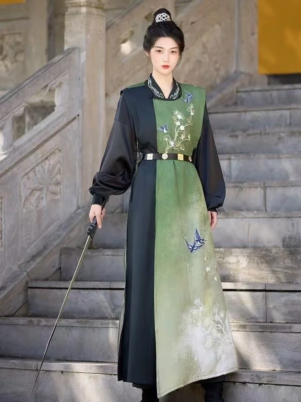 Autunno Inverno Antico Tandg Dynstay Hanfu Originale Tradizionale Colletto Rotondo Abito Vintage Bello Eroe Costume Cosplay Abito Han