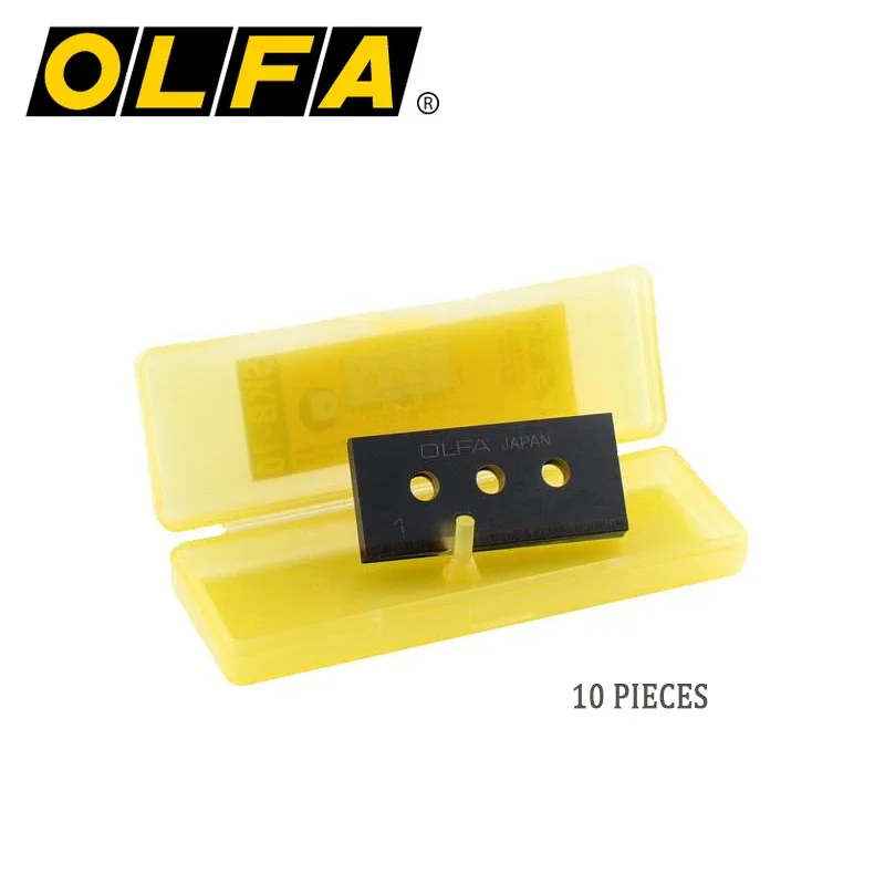 Olfa SKB-10/10b Reservebladen 10 Stuks 40*17.8Mm Vervangend Mes Voor SK-10 Snijmes Koolstofstaal Mes Snijgereedschap