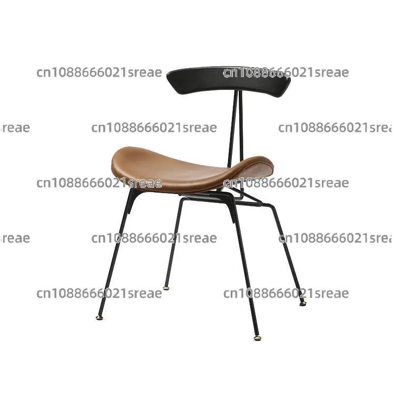 

Small Apartment Household Industrial Style Negotiation Leisure Retro Nordic French Wrought Iron Dining Chair Medieval
