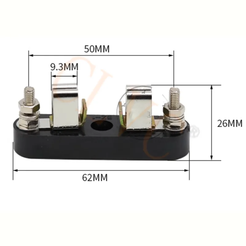 Caja de seguridad tipo BZ-1 BZ-1/8*37, portafusibles de hoja de cobre grueso de 10 hojas, base de fusible enchufable