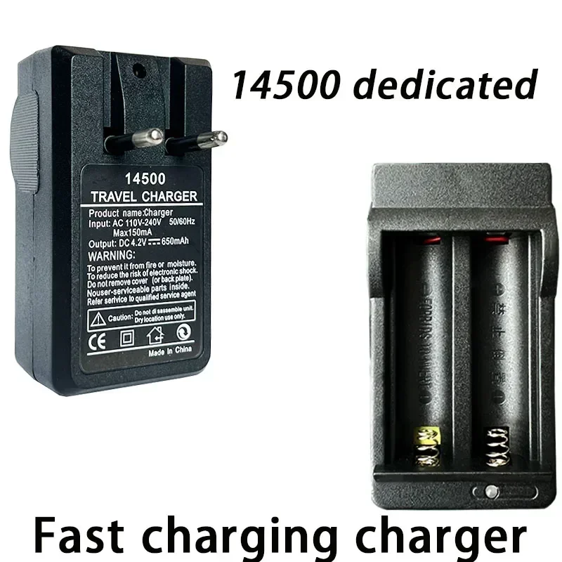 New 14500 Rechargeable Lithium-ion Battery 3.7V 8800mAh Flashlight Battery LED Toy+charger