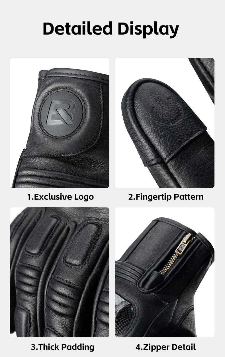ROCKBROS Handschuhe, Vollfinger-Rennhandschuhe, Motorrad-Taktikhandschuhe, Touchscreen, Outdoor-Sport, Schutz, Radfahren, Fahrradhandschuhe – Detail 11