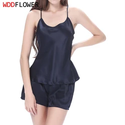 Femmes 100% Naturel inj16 momme satin soie Camisole avec Short Pyjama Ensemble Vêtements de Nuit M-2XL YMApproach