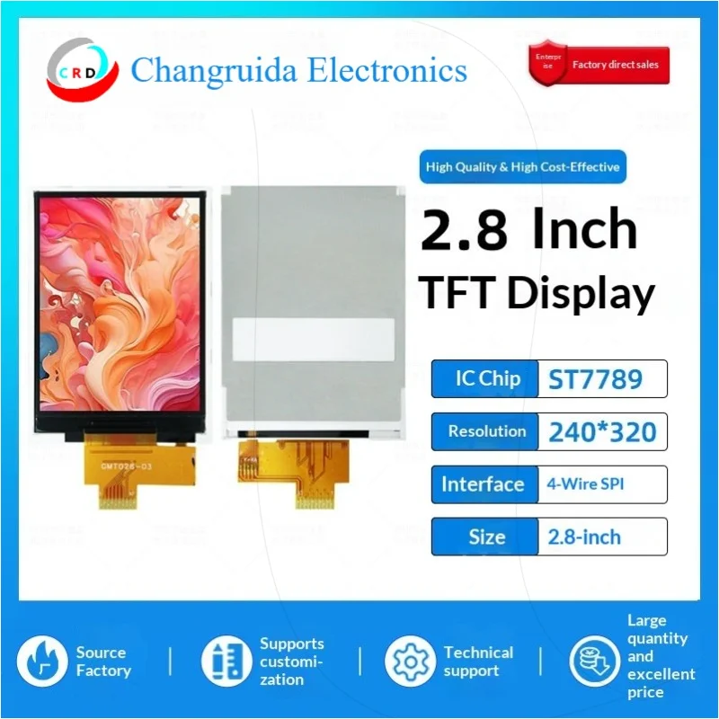 2.8-inch TFT LCD screen ST7789 small  240x320  LCD color  SPI naked