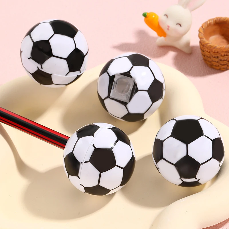 5Pcs Single-hole Mini Soccer Pencil Sharpener For Kids Creative Trend Football Shape Sharpeners Practical Office School Supplies