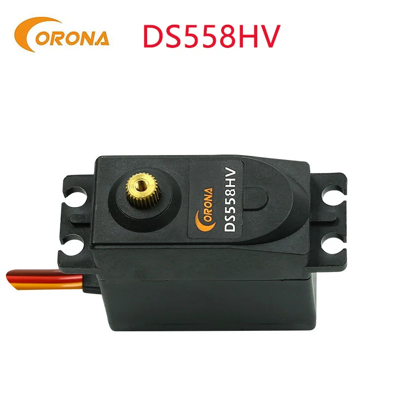 1Pcs Corona DS558HV มาตรฐานเซอร์โวเกียร์โลหะดิจิตอล14กก./0.18sec/58G สำหรับเครื่องบิน RC รถจำลองหุ่นยนต์