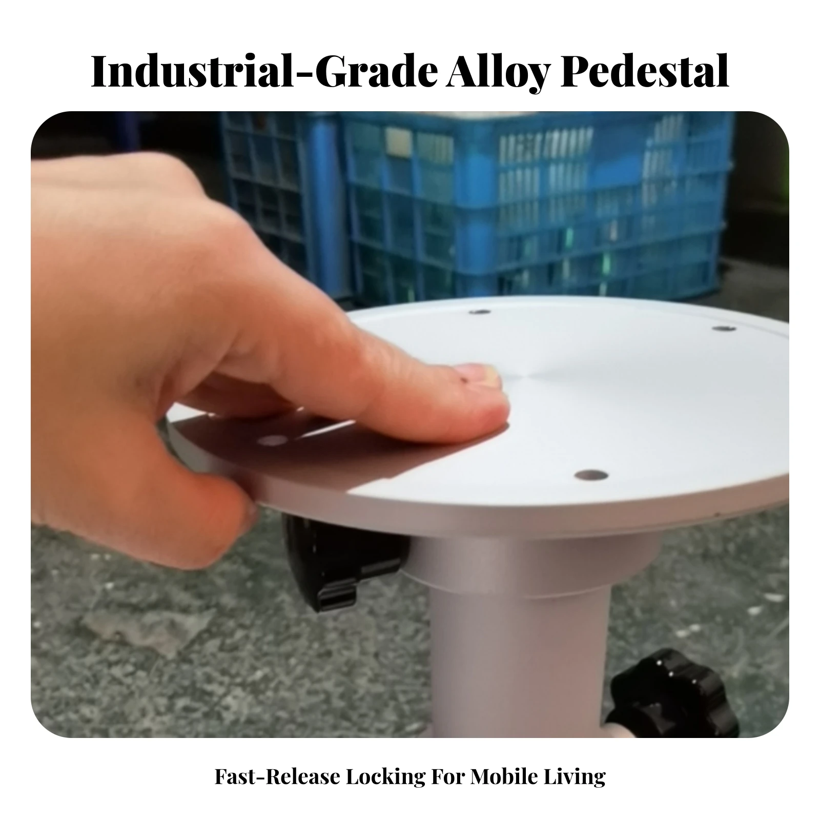 Table Support Leg with Mounting Plate Removable Boat Table Pedestal Leg Hardware Stable Long-Lasting for RV Owners