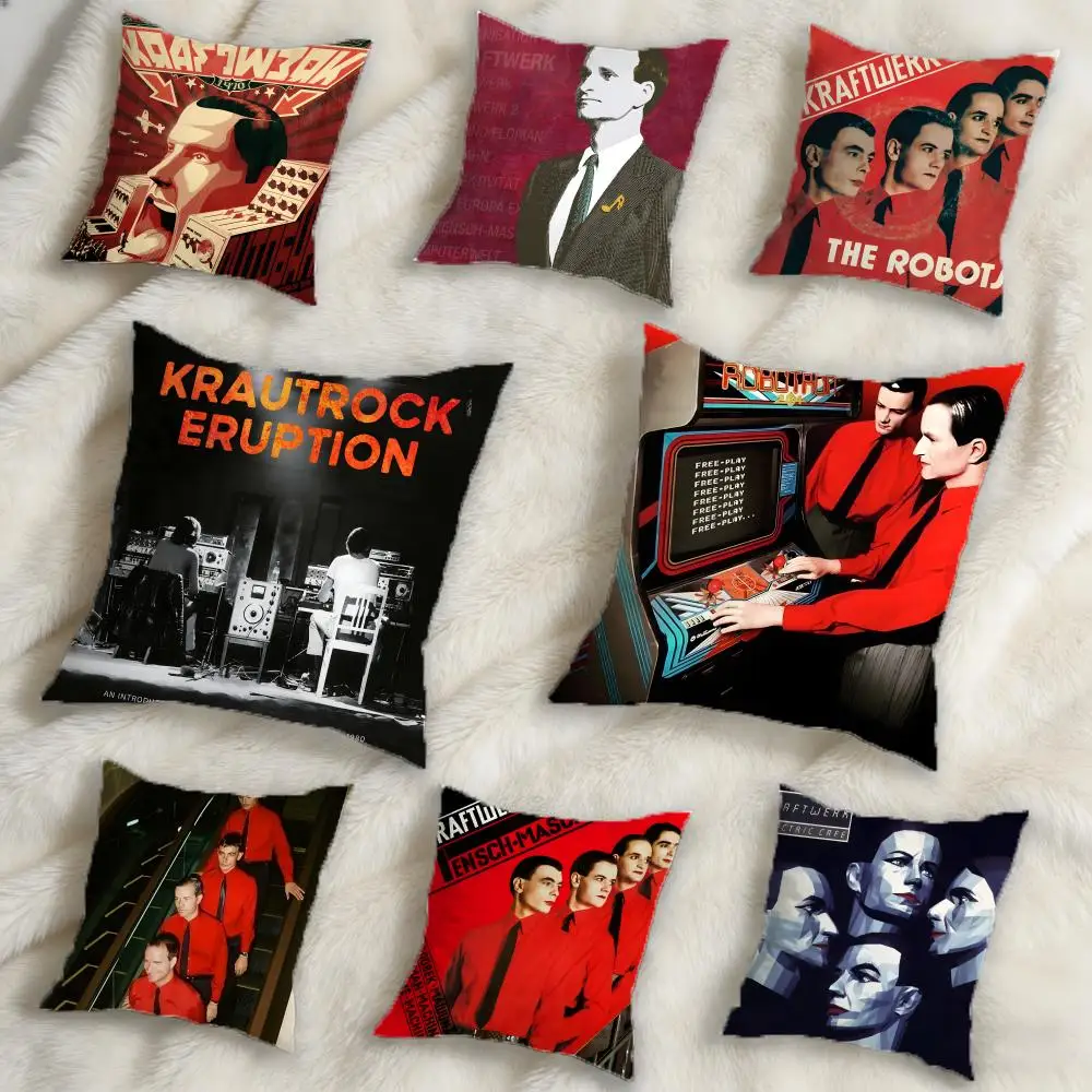 KrafWerk Cushion Cover Anti-Dust Mite Short Plush Pillowcase - Invisible Zipper Silky Soft Sofa Cushion Cover