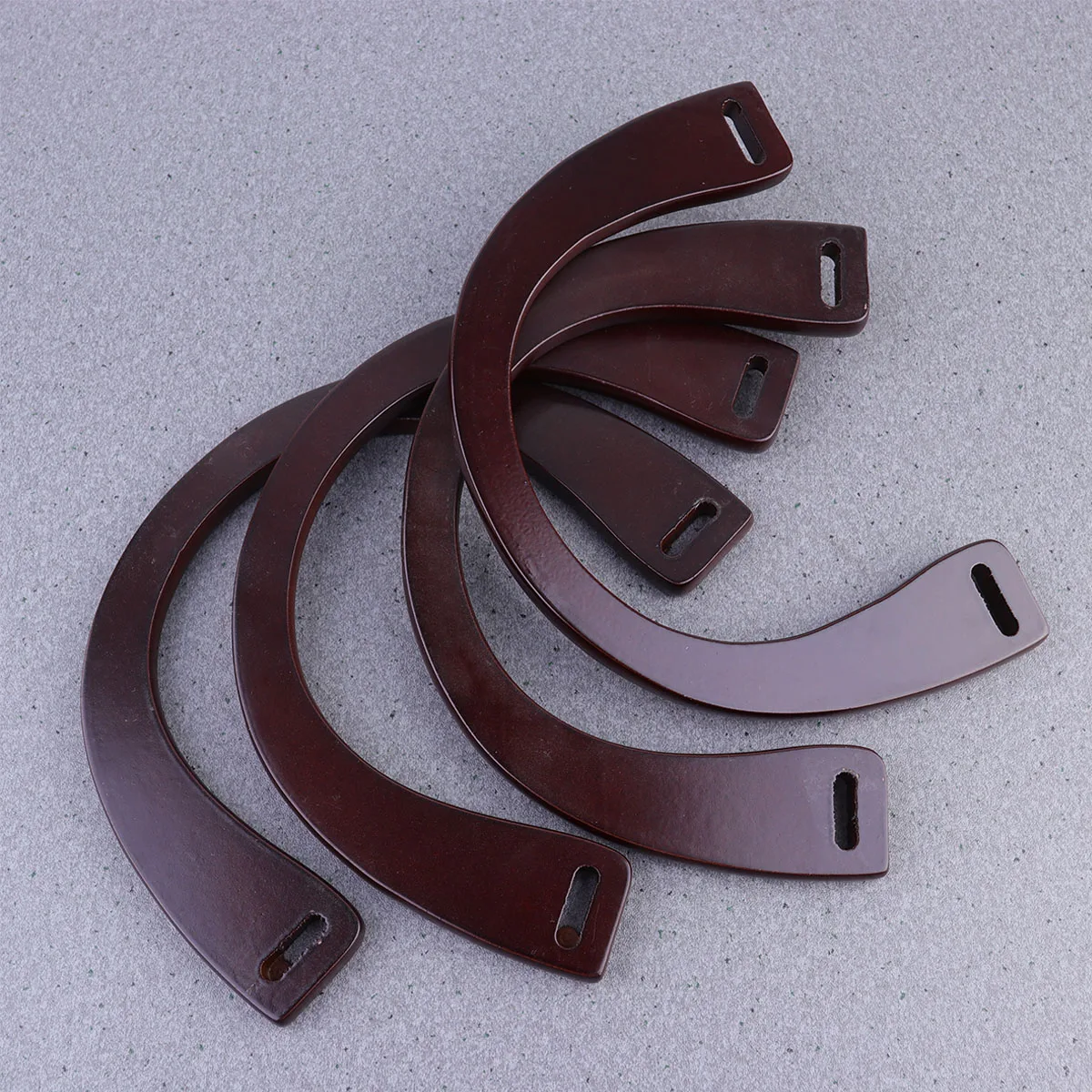 

4Pcs Wood U Type Handle for Bag Handbag Durable Light Weight Comfortable Grip Smooth Surface Replacement Handbag Handle