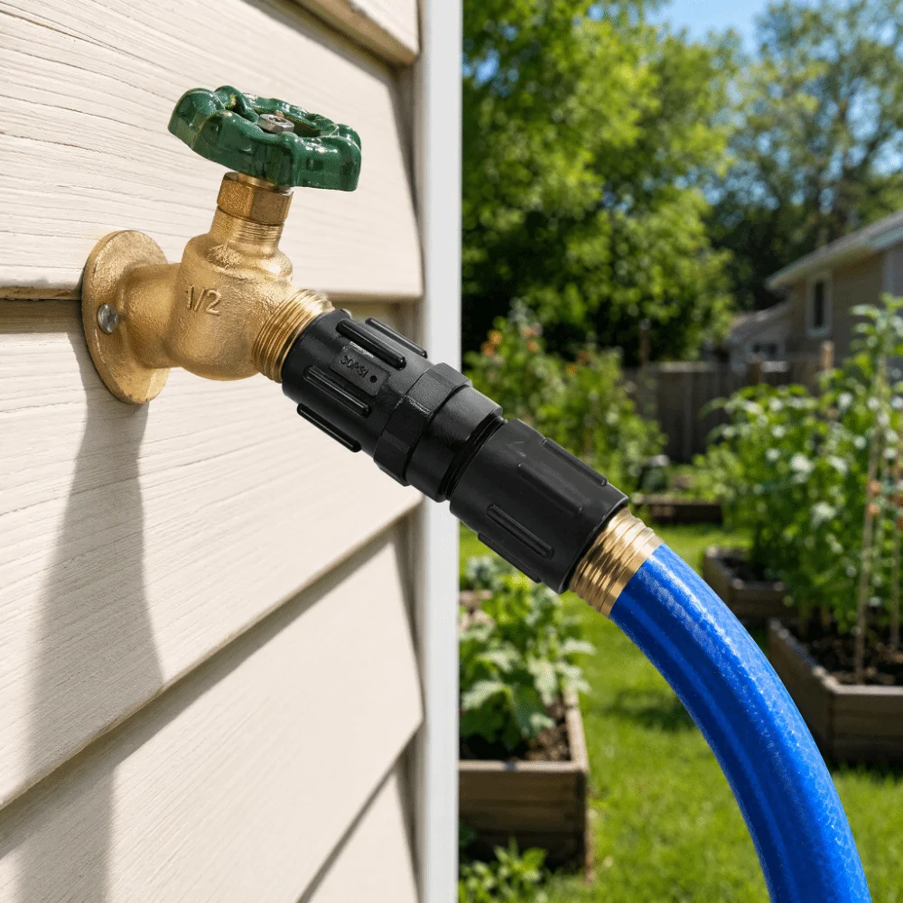 4 Pcs Plastic Drip Irrigation Pressure Regulator 30 PSI 3/4 Inch Female Garden Hose Pressure Regulator 25mm Thread Diameter