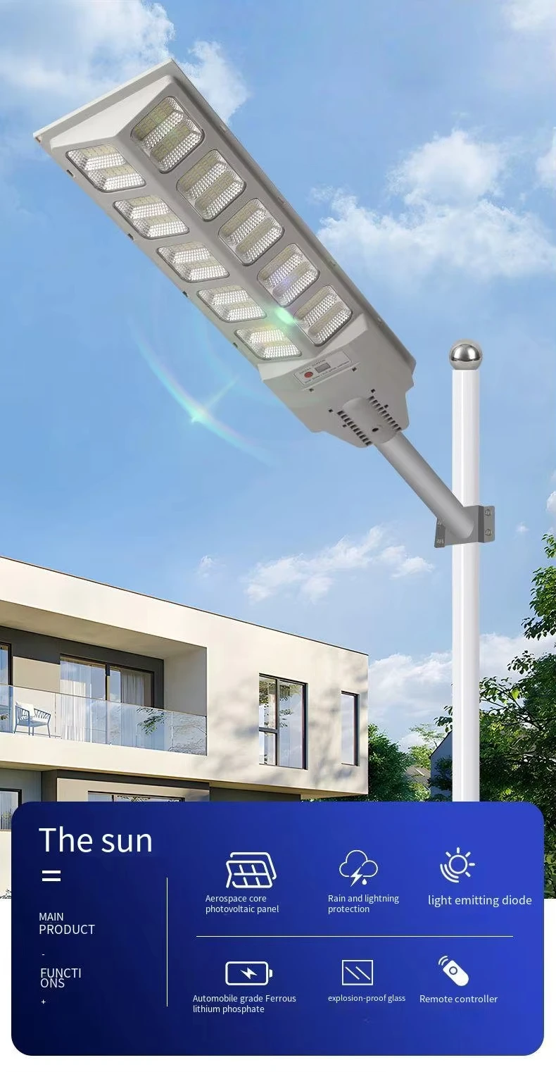 Solar Garden Light Dusk To Dawn - 600 LED'li Güneş Enerjili Sokak Lambası,