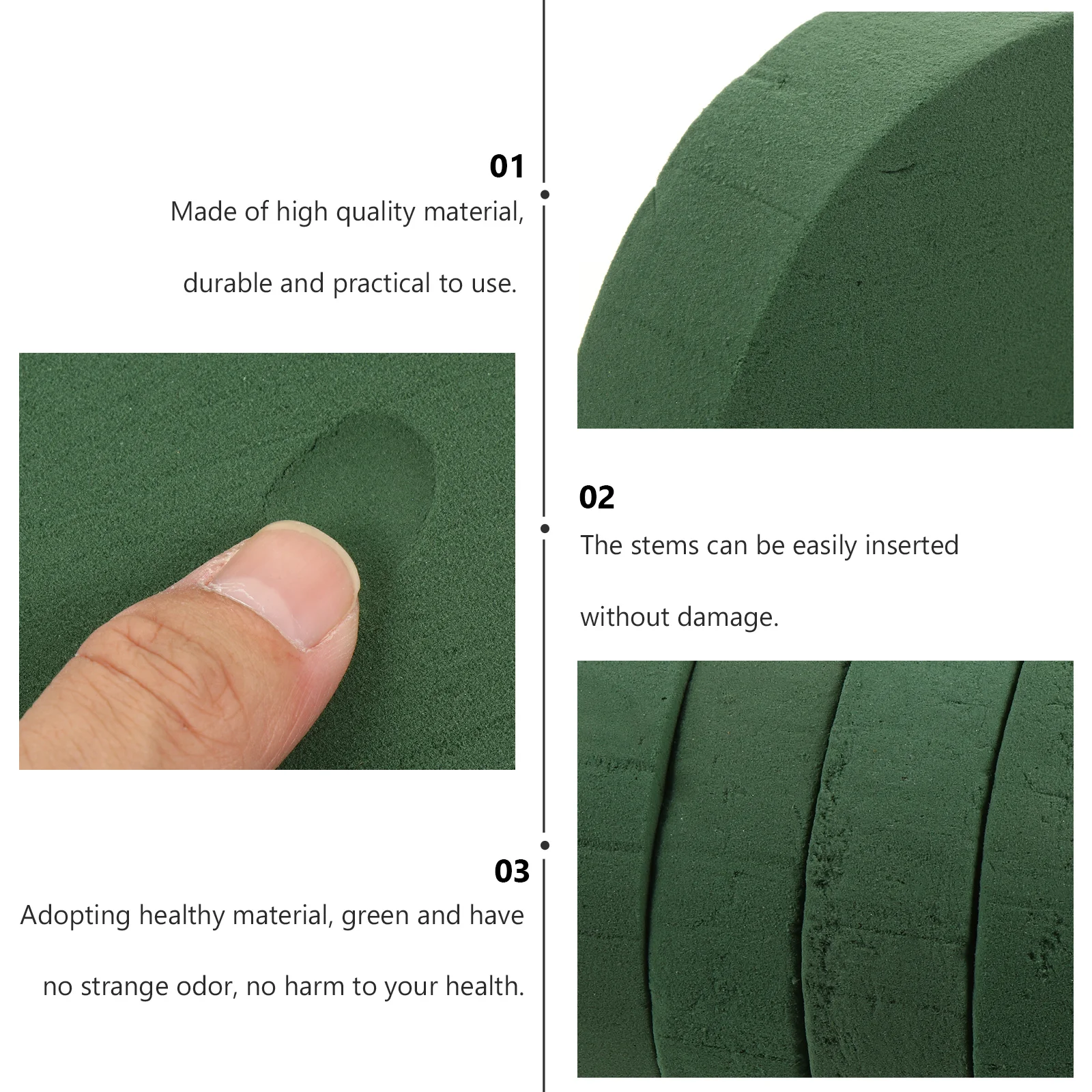 

4pcs Round Floral Foam Blocks Green Flower Mud For Flowers Arrangement Moisture Retaining Plant Foam Weddings Crafts