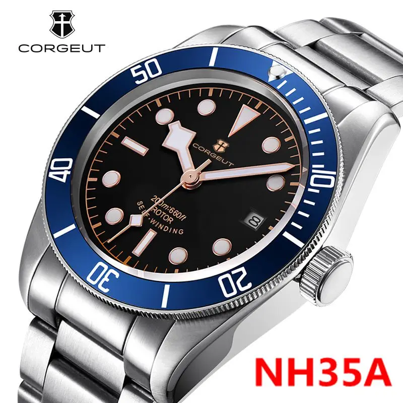 

Роскошные мужские механические наручные часы Corgeut 41 мм NH35 автоматические часы 10 барс сапфировые светящиеся часы для дайвинга мужские светящиеся Reloj