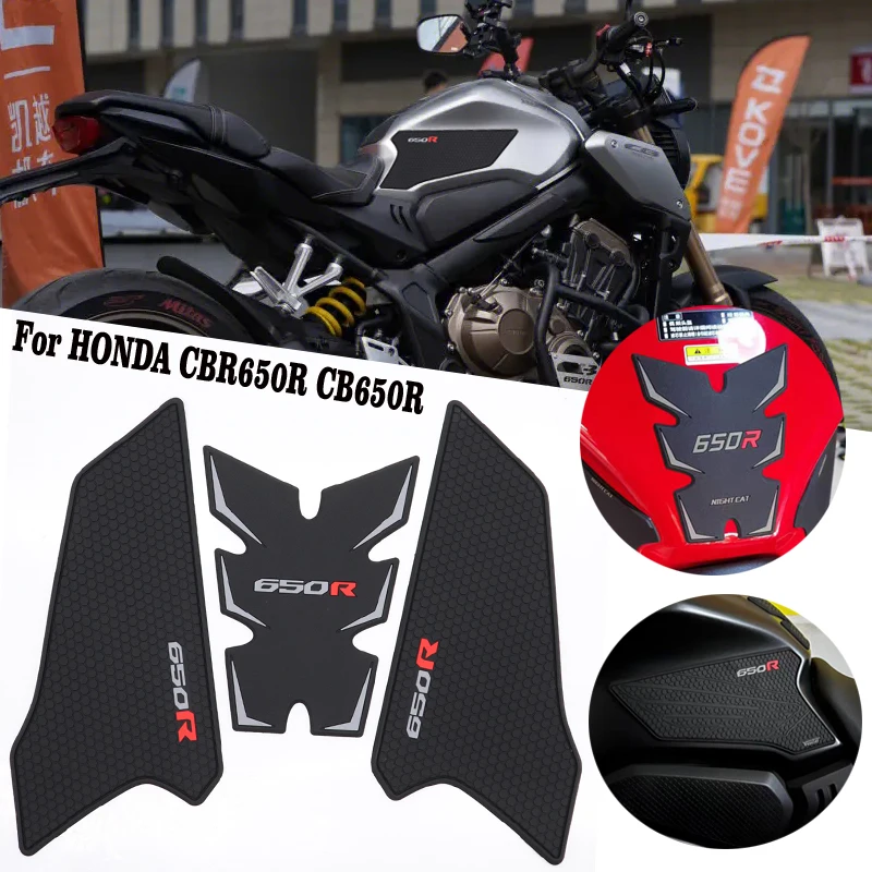 

Коврик для резервуара CB650R для HONDA CBR 650R CB 650R 2019-2023, мотоциклетная наклейка, защита масляного бака, противоскользящая наклейка для фотографий с боковой стороны 3 м