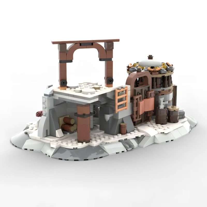 599 pçs moc oseram acampamento horizonte jogos modelo blocos de construção arquitetura diy brinquedos criativos educação presentes natal tijolo