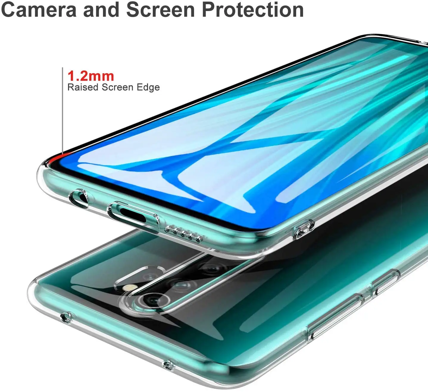 Klare weiche Handyhülle für Xiaomi Redmi Note 8 Pro 8 8A 9 9S 9T 9A 9C 10 10S 11S 11 Pro Weiche Silikon-transparente Abdeckung – Detail 2
