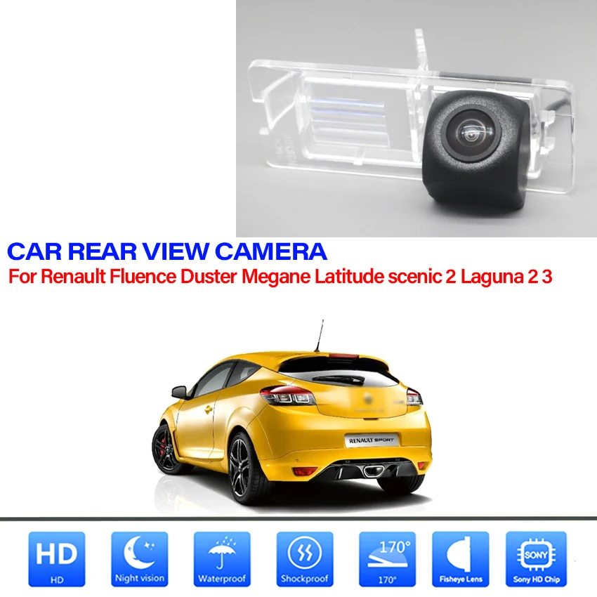 Car Rear View Parking Reverse Back up Camera For Renault Fluence Duster Megane Latitude scenic 2 Laguna 2 3 Vehicle Kit Monitor