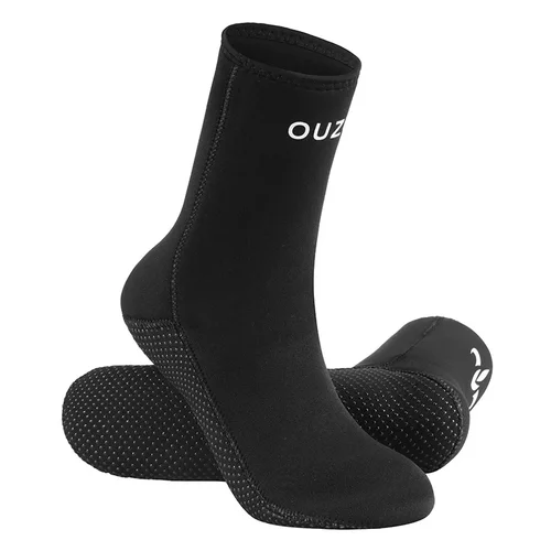 Imagen 2 del producto Calcetines de buceo de neopreno de 3mm/5mm, zapatos de traje de neopreno cálidos antideslizantes para adultos, botas de surf gratis para hombres y mujeres, natación
