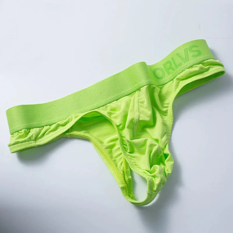 ملابس داخلية ORLVS G-strings داخلية مطبوعة بدون علامة ملابس داخلية ناعمة قابلة للتنفس قطعة كود مستقلة مضادة للحاشية للرجال على شكل حرف T من الخلف #4