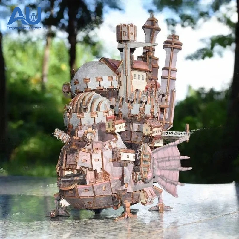 Wooden assembly model stacking animation ornament 3D three-dimensional puzzle
