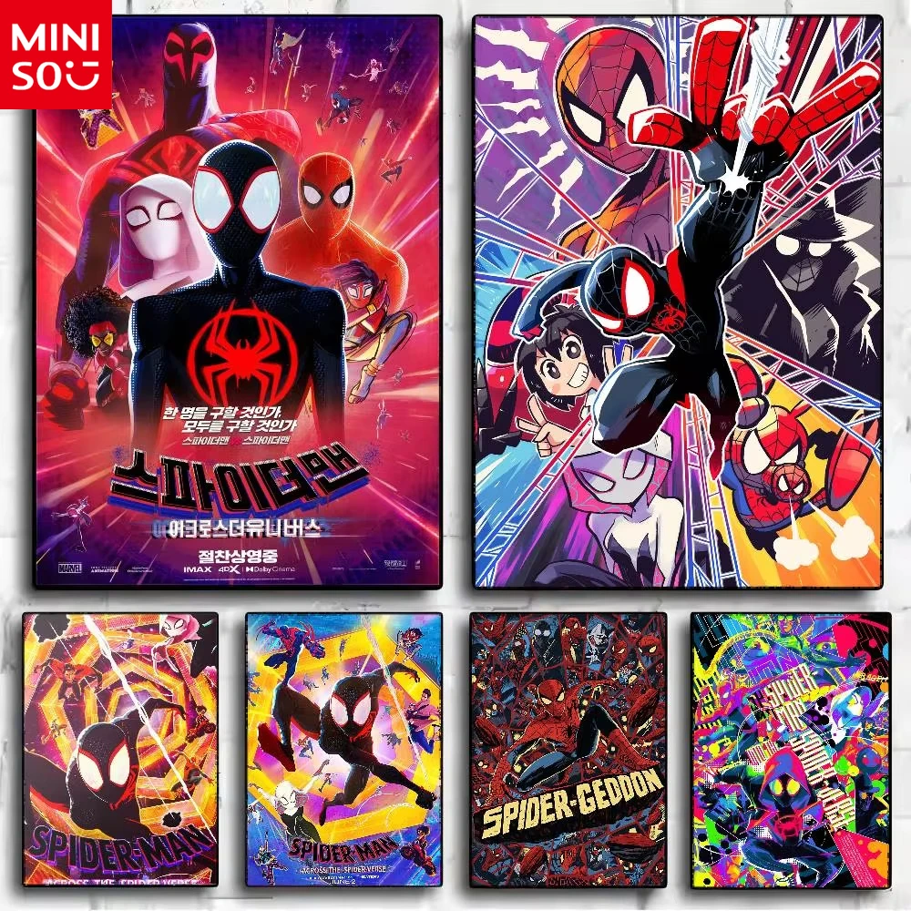 

MINISO Oil Painting By Numbers Spider-Man Miles Morales Spiderman wall art home living room bedroom bar aesthetic decoration