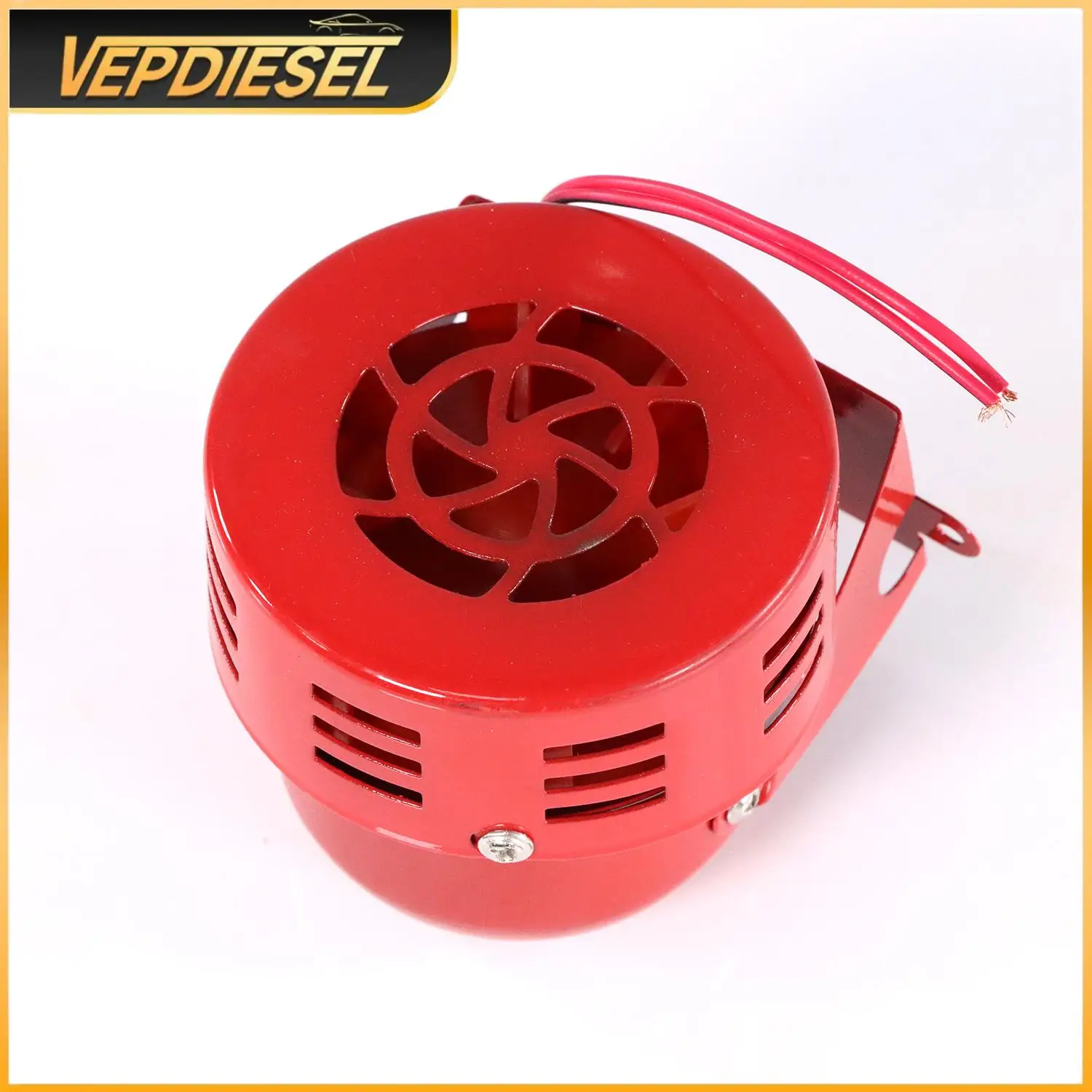 

12v 300db Mini/Compact Red Electric Motor Air Raid Horn Siren Alarm Car Truck Motor Driven Alarm small motor buzzer Accessories
