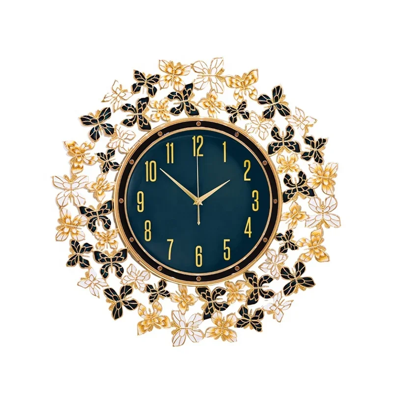 

European style light luxury wall clock, living room wall hanging, modern creative decoration clock