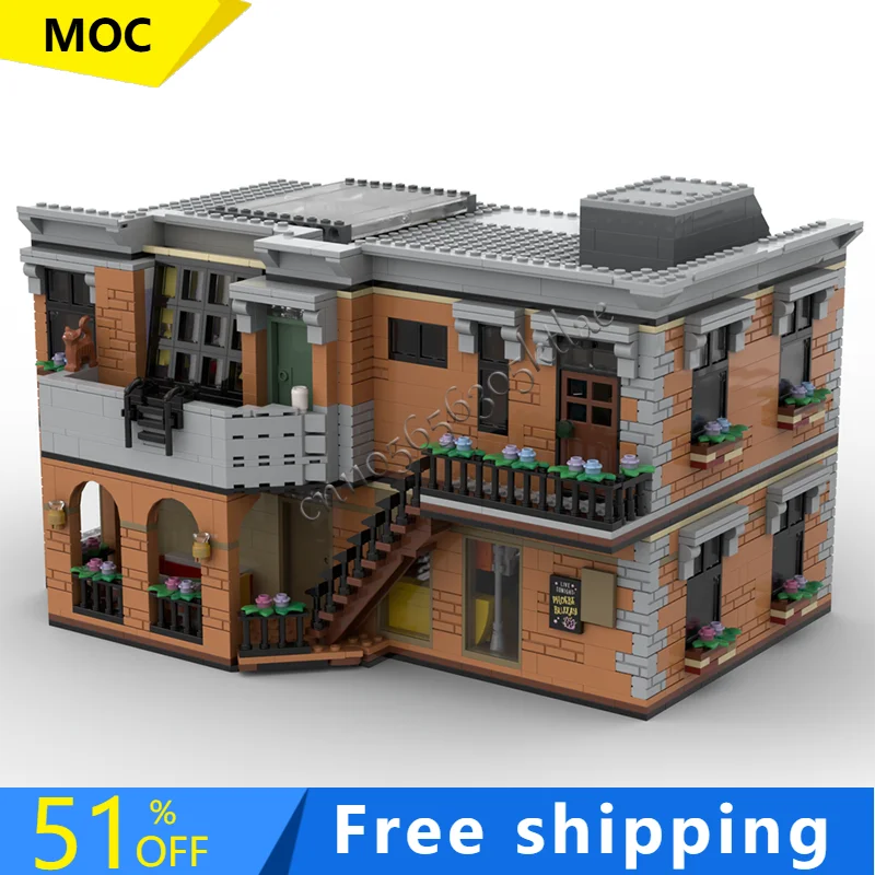 

2810 PCS MOC Medieval Luxury Apartment Floors Modular Model Architecture Building Block Diy Education Assembly Kids Toys Gifts