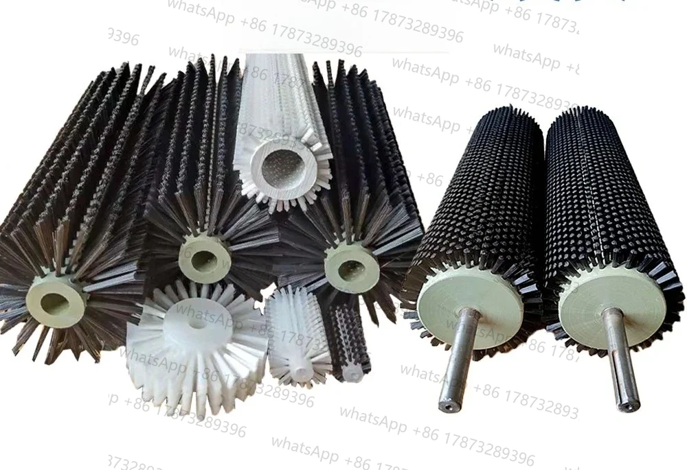 

Industrial brush roller aluminum alloy tube brush roller conveyor belt dust removal cleaning steel wire small nylon hollow wheel