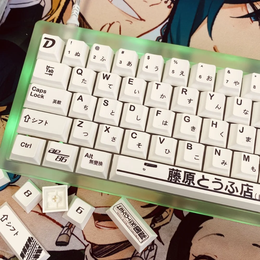 

118 Key AE86 PBT Keycap OEM Cherry Configuration Anime Keycap Suitable for Cherry MX Gateron Gaming Machine Mechanical Keyboard