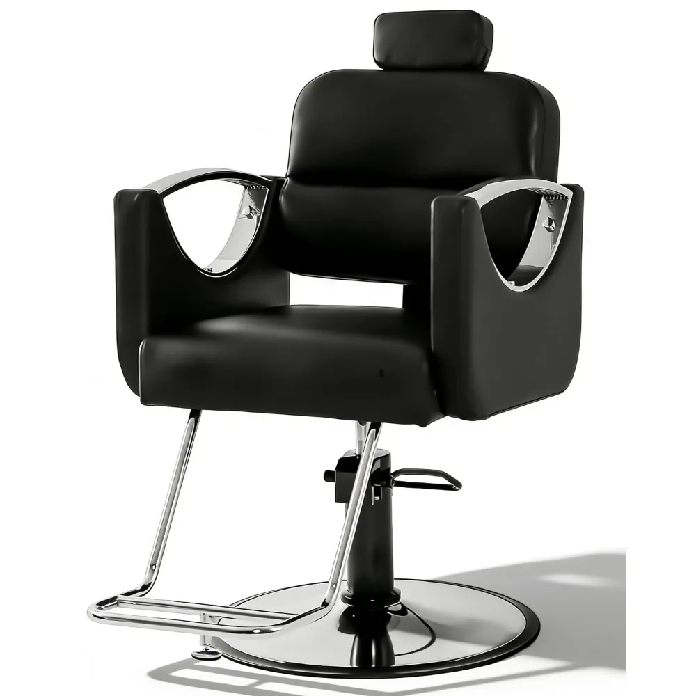 

Barber Salon Chairs, Reclining Salon Chair for Hair Stylist, Hair Salon Chair with Heavy Duty Hydraulic Pump, Customized