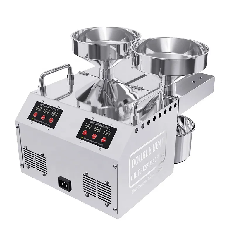 

stainless steel new 2 head small mini oil press machine automatic press for mustard oil