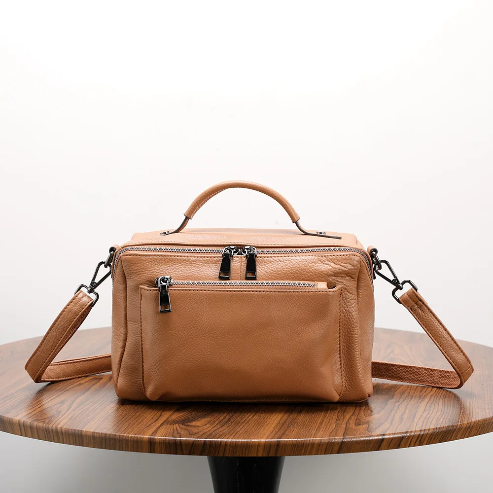 

Top-grain Cowhide Women's Bag Genuine Leather Retro Casual Single-shoulder Crossbody Women Designer Luxury Bag