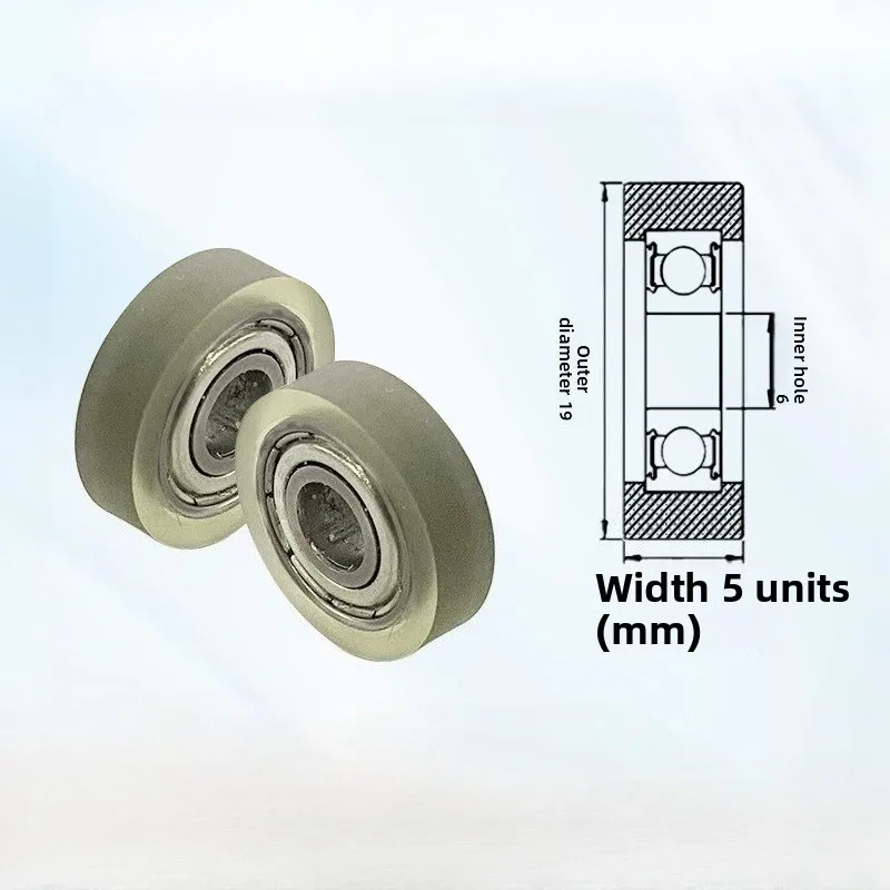 

PU696 Silent Bearings Polyurethane Wheels Carbon Steel 6x19x5mm/4X12X4mm Home Fitness Board Ski Machine 5/10/20pcs door roller