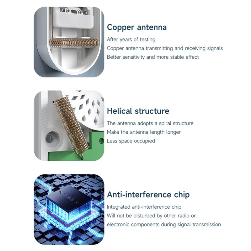 ใหม่ไร้สายกลางแจ้ง Smart Home Doorbell 60 ริงโทน Loud Volume Home ยินดีต้อนรับกันน้ําไม่มีสายไฟ EU-PLUG