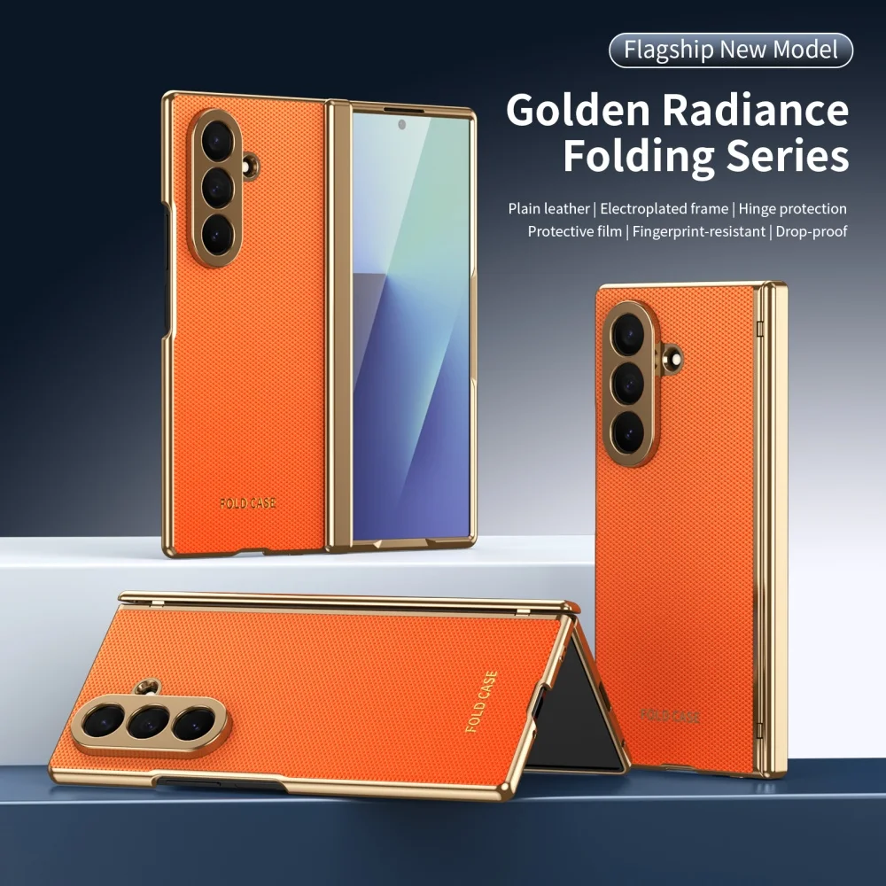 Matte Business-Frontfolie mit Kamera-Schutz und Lederhülle für Samsung Galaxy Z Fold 8 7 6 5 4 ZFold8 Scharnierabdeckung – Detail 24